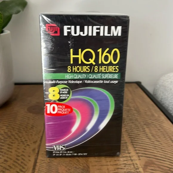 Vintage Fujifilm HQ 160 VHS Tape 8 Hours 10 PACK - NEW - Picture 2 of 7